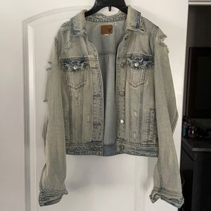 American Eagle distressed jean jacket